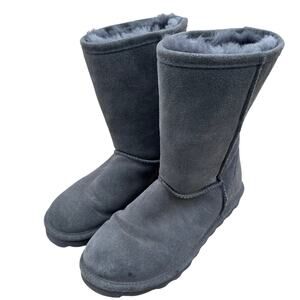 Bear paw Leather Boots Comfort women’s 7 grey casual shoes warm winter classic